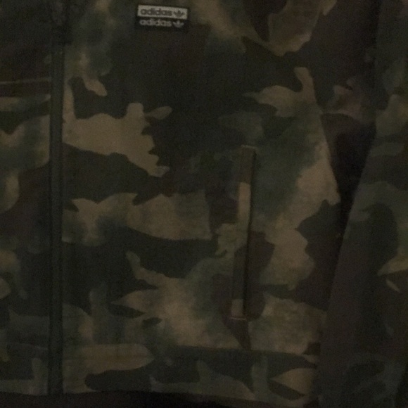 BNWOT Limited Edition ADIDAS 100% Hemp Cropped Military Style Camouflage Jacket - Picture 8 of 10